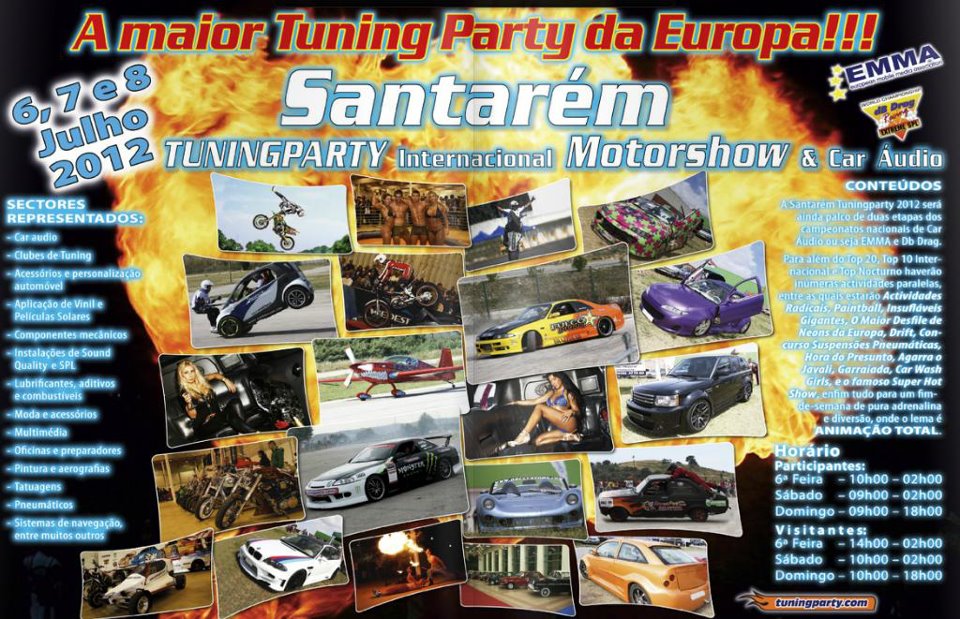 Cartaz oficial Tuning Party Santarém 2012