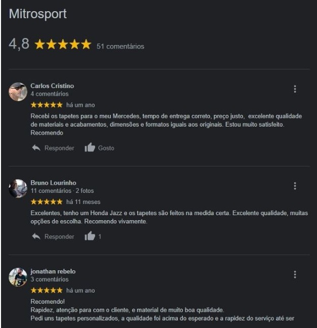 feedback mitrosport Google