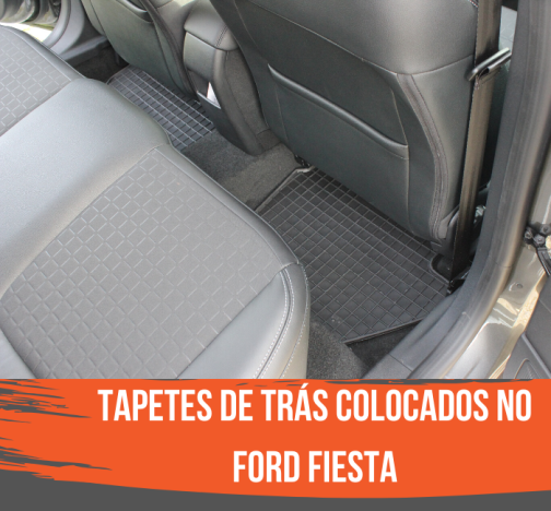 tapetes de trás em borracha no carro Ford Fiesta - mitrosport
