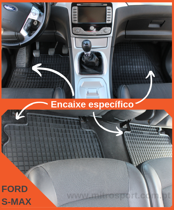 tapetes em borracha para carro - ford smax - ver na Mitrosport