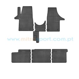 Tapetes em borracha para Volkswagen T5 de 2 filas 2003-2015