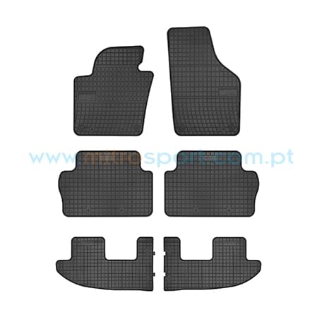 Tapetes em borracha para Volkswagen Sharan II 7Lugares 2010+