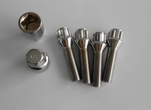 Parafuso anti-roubo comprido (para alargadores de vias) 12x1,25 (contra roubo de jantes)