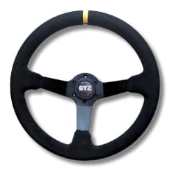 Volante Desportivo de 3 Braços Afunilado em camurça